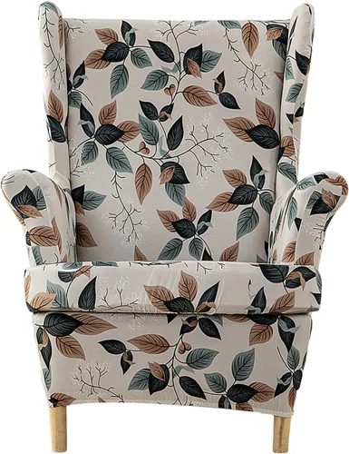Miniatura 17 de Eco-Ancheng Funda para silla Wingback, 2 piezas, respaldo de ala, fundas de elastano para sillón con respaldo de ala, fundas para sillón con parte