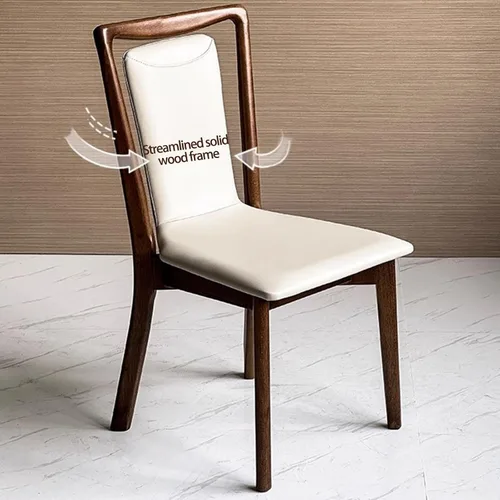 Miniatura 3 de Sillas de comedor tapizadas de madera maciza, sillas de comedor con marco de madera de fresno, silla de sala de estar para comedor, estudio, sala