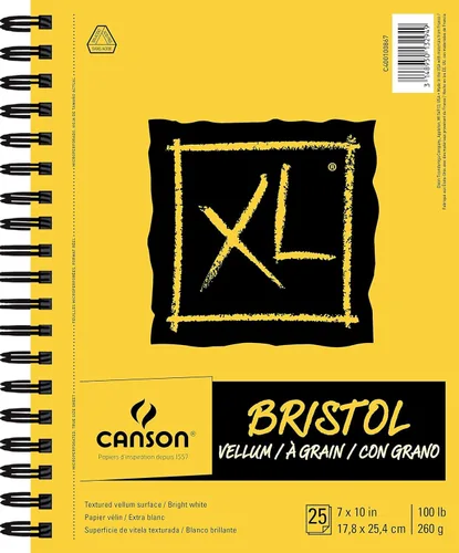 Miniatura 10 de Canson Papel Bristol Serie XL, Liso, Bloc con Tapa Plegable, 9 x 12 pulgadas, 25 Hojas (100lb/260g) - Papel de Artista para Adultos y Estudiantes