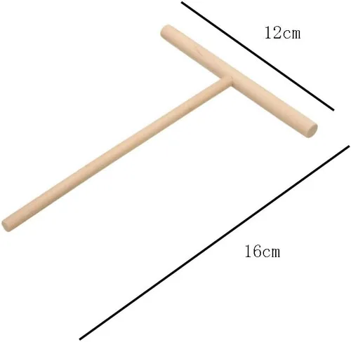 Miniatura 2 de 5 piezas para hacer panqueques, plancha para panqueques, esparcidor de madera en forma de T, crepé, esparcidor de masa para panqueques, herramienta