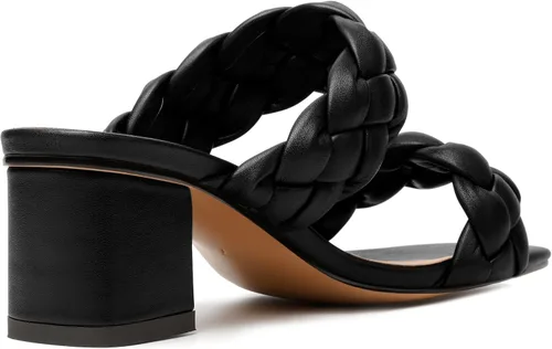 Miniatura 5 de Sandalias de tacón bajo para mujer, sin cordones, con punta cuadrada, estilo casual, mate, de 2 pulgadas