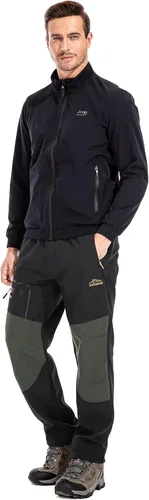 Miniatura 8 de Men's Snow Ski Hiking Pants Fleece Lined Softshell Windproof Winter Insulated Cargo Pants with Zipper Pockets