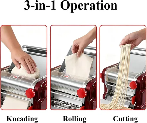 Miniatura 4 de XINGYUEXUAN Pasta eléctrica que hace la máquina el rodillo comercial de la masa del fabricante de espagueti de los fideos con el cortador de 0.079