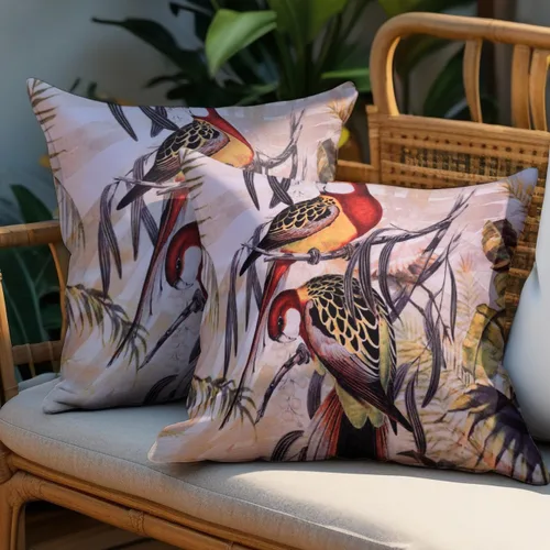 Miniatura 51 de Decozen Fundas de almohada decorativas con estampado de pájaros con diseño floral para decoración del hogar, sala de estar y dormitorio, funda