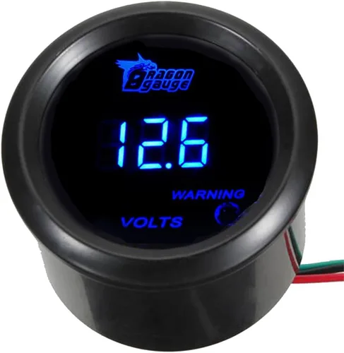 Miniatura 9 de ESUPPORT - Kit de medidor universal de 2 pulgadas (52mm) digital para turbo/boost del motor con luz LED azul