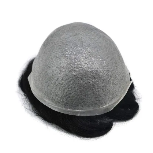 Miniatura 3 de Super Thin Skin Mens Toupee 0.001 in - Sistema de cabello de piel ultrafina para hombres, cabello humano negro, marrón, rubio, gris, peluca
