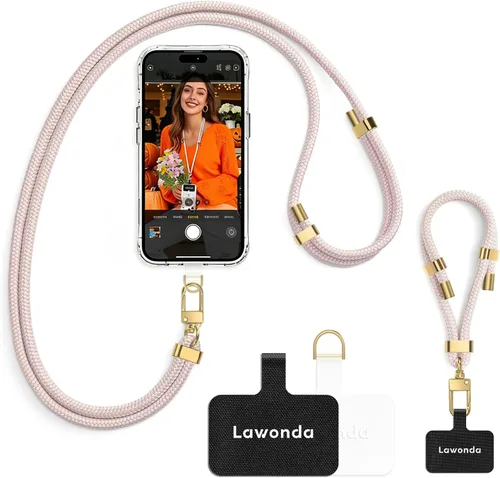 Miniatura 14 de 2 Almohadillas Cordón para Teléfono Ajustable Crossbody Correa para Cuello de Teléfono Celular Universal Cordón de Muñeca para Teléfono Móvil + 2pcs