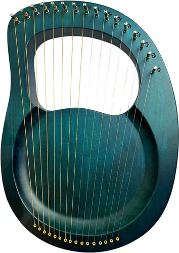 Miniatura 2 de TAOSKNE Arpa de lira, 16 cuerdas de metal, hechas de caoba, con mochila, cuerdas de repuesto, llave de afinación, manual de instrucciones, púas
