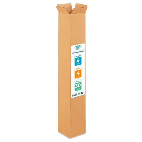 Miniatura 55 de IDL Packaging Paquete de 5 cajas de envío altas de 8 x 8 x 48 pulgadas, extra resistentes de 200 libras frente a caja regular, cajas de mudanza