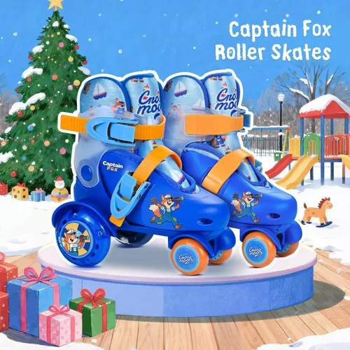 Miniatura 7 de Patines ajustables para principiantes para niños: ruedas iluminadas, divertido diseño de tractor para niñas, niños y niños pequeños Capitán Fox
