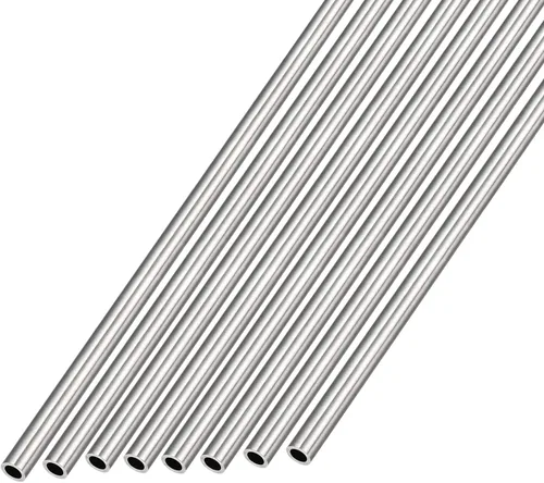 Miniatura 6 de METALLIXITY Tubo de acero inoxidable 304 (0.079 in de diámetro x 0.006 in de pared T x 9.843 in de largo), 8 piezas, tubo recto - para muebles