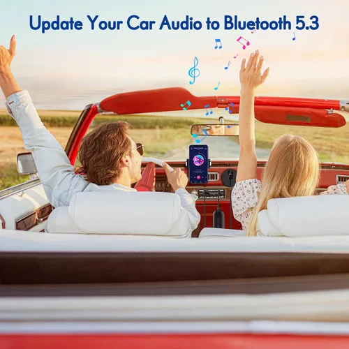 Miniatura 8 de BESIGN BK01 Kit Bluetooth para coche, receptor auxiliar inalámbrico para llamadas manos libres y transmisión de música con filtro de ruido de bucle