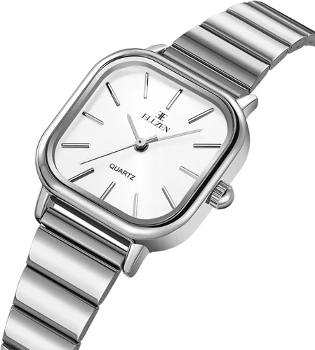 Miniatura 2 de Relojes dorados para mujer con pulsera vintage pequeña, estuche rectangular