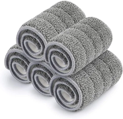 Miniatura 9 de Cabezales de repuesto de mopa de microfibra a prueba de balas, almohadillas lavables para limpieza de suelos compatibles con Tethys y la mayoría