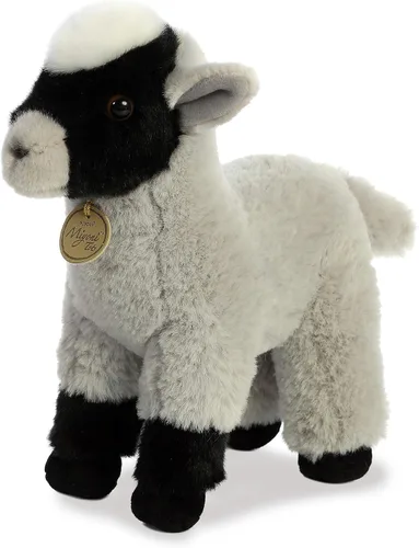 Miniatura 6 de Aurora® - Adorable cabrita de peluche Miyoni®, detalle realista, compañía entrañable, gris, 11 pulgadas