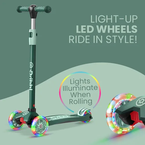 Miniatura 7 de Dribbl - Patineta de 3 ruedas para niños - Tecnología de inclinación para dirigir, manillar de altura ajustable, plataforma ancha antideslizante