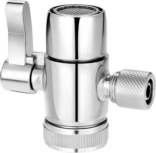 Yetaha Válvula desviadora de grifo de 3/8", adaptador divisor de grifo de baño de cocina para pieza de repuesto de tubo, conector de fregadero de