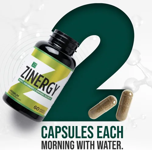 Miniatura 6 de Dr. Zisman ZINERGY Apoyo natural de energía y vitalidad – Fórmula totalmente natural para hombres y mujeres – Mejora los niveles de energía