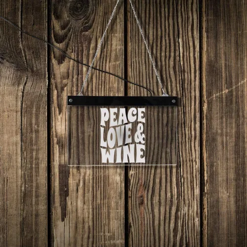 Miniatura 7 de The Geeky Days Custom Peace Love and Wine LED Neon Bar Sign Custom Business Logo Cita divertida Bar Pub Iluminación Decoración de pared Letrero