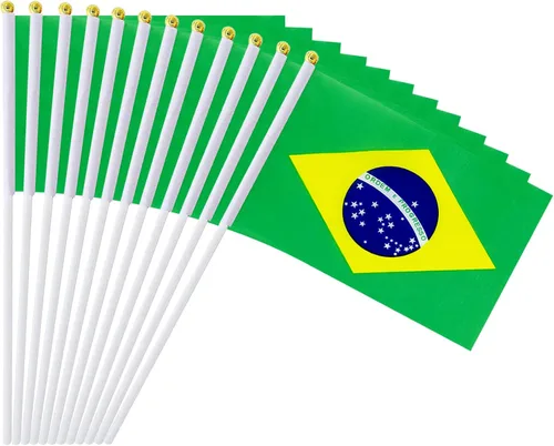 Miniatura 25 de Bandera de México, bandera mexicana, pequeñas mini banderas de mano de México en palo, ideal para fiestas, desfiles, eventos deportivos