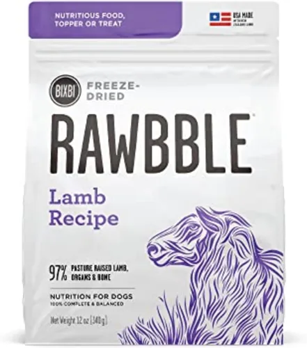 Miniatura 20 de BIXBI Rawbble - Alimento liofilizado para perros, receta de cordero, 26 onzas, 97% de carne y órganos, sin rellenos, comida cruda para perros apta
