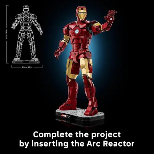 Miniatura 7 de LEGO Marvel Iron Man Mark 3 Edición de coleccionistas - Set de construcción de superhéroe posable con minifigura de Mark 3 para adultos, de 18 años
