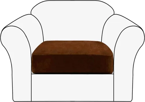 Miniatura 14 de Fundas elásticas de cojín para sofá, fundas de cojín de terciopelo suave, fundas de cojín para la espalda, protector de muebles con parte inferior