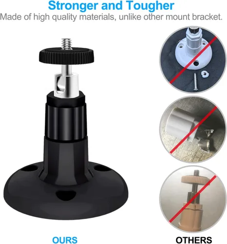 Miniatura 2 de FastSnail Soporte de pared compatible con Wyze Cam Pan y cámara Wyze Cam V3/Ring, soporte ajustable para interiores y exteriores para Wyze Cam Pan