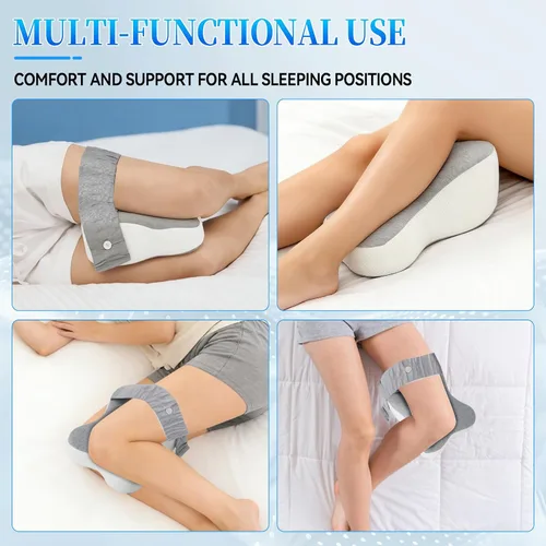 Miniatura 5 de Knee Pillow for Side Sleepers, Memory Foam Leg Pillow for Side Sleeping with Adjustable Strap, for Comfortable wear Between the Legs While Sleeping