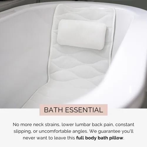 Miniatura 5 de Nuestra almohada de baño de cuerpo completo – Accesorio ideal para bañera para relajar regalos de baño para mujeres