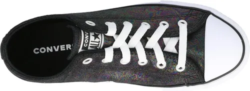 Miniatura 4 de Converse Chuck Taylor All Star EVA Lift Ox Iridiscente Cuero NegroBlanco Cuero 6 US Junior, NegroBlanco