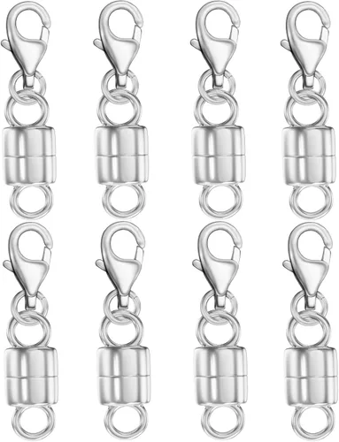 Miniatura 16 de Dailyacc Collar magnético de langosta Cierres y cierres de seguridad de oro de 14 quilates y plata convertidores de joyería para pulseras y extensor