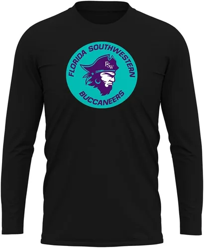 Miniatura 123 de Camisa deportiva de manga larga oficial de la NCAA Collegiate para hombre, colección negra con logotipo primario