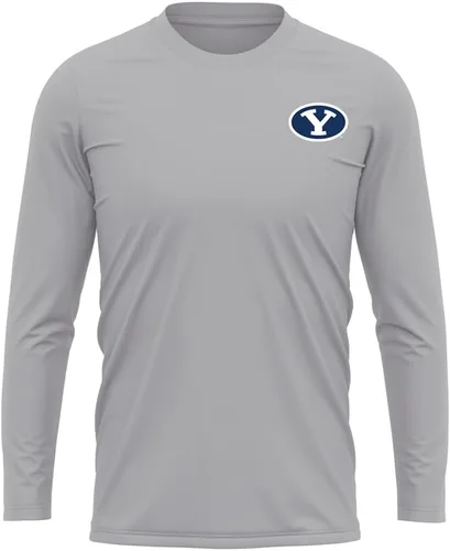 Miniatura 296 de Camisa deportiva de manga larga oficial de la NCAA Collegiate para hombre, con logotipo en el pecho izquierdo, colección Athletic Heather