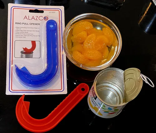 Miniatura 5 de ALAZCO - 2 abrelatas fáciles de proteger las uñas y la artritis, ayudante de manos por ALAZCO RED & BLUE
