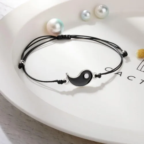 Miniatura 5 de Pulseras para parejas de mejores amigas, pulseras para 2 personas a juego con Yin Yang para él y ella, joyería para mejor amiga, amistad, relación