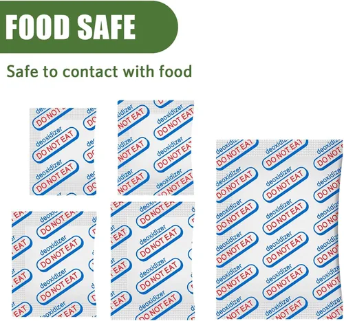Miniatura 2 de 110 paquetes de 100 CC de absorbentes de oxígeno de grado alimenticio (10 paquetes en bolsa de vacío individual, 11 paquetes de 10), absorbentes
