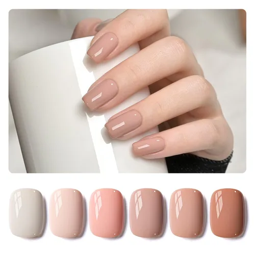 Miniatura 39 de GAOY - Juego de 6 esmaltes de uñas en gel de color rojo borgoña, incluido el kit de esmaltes en gel de color rojo vino cereza oscuro con luz