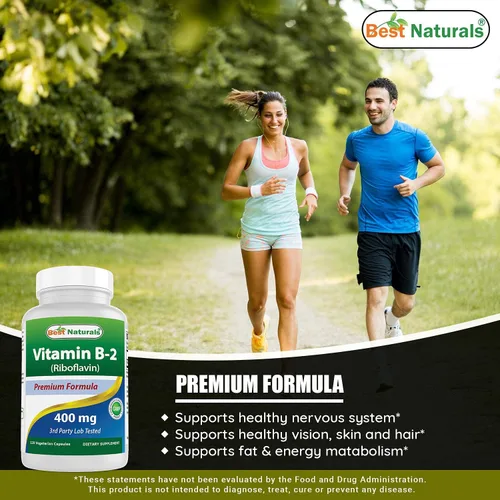 Miniatura 5 de Best Naturals Vitamina B1 como mononitrato de tiamina 500 mg y vitamina B2 (riboflavina) 400mg