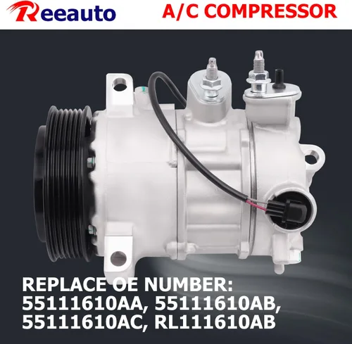 Miniatura 6 de Compresor de aire acondicionado A/C compatible con Je-ep Compass Patriot 2009-2017 Calibre 2009-2012 AC Compresor L4 1.8L 2.0L 2.4L Reemplazar