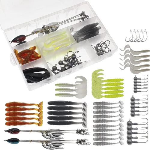 Miniatura 8 de 5 Arms Alabama Rigs para pesca de lubina, Swimbait, kit de señuelos paraguas con 4 hojas de sauce para trucha, salmón, agua dulce y salada 2 piezas