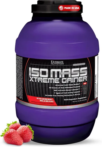 Miniatura 10 de Ultimate Nutrition ISO Mass Xtreme Gainer - Ganador de masa de alto contenido calórico con creatina y proteína aislada de suero en polvo