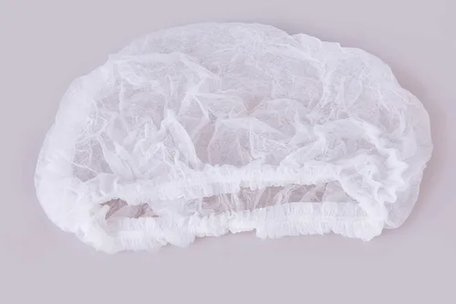 Miniatura 3 de 100 gorras desechables para mob bouffant de 21 pulgadas, red de cobertura para cabeza de pelo recortada para salón o bronceado en aerosol, Blanco
