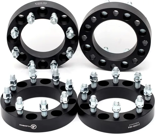 Miniatura 22 de Espaciadores de Rueda Forjados Negros 8x6.5 Pulgadas 1.5 Pulgadas con Pernos 14x1.5 Compatibles con Chevrolet GMC 8 Lug 8x165.1 para 1999-2010
