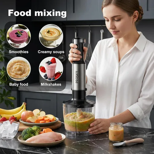 Miniatura 6 de Immersion Blender Handheld 1200W, 20-speeds Immersion Hand Blenders, Hand Mixer with Mining Beaker,Chopper,Whisk, Frother and Stick Blender Suitable