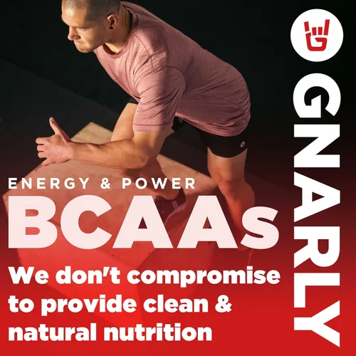Miniatura 3 de Gnarly Nutrition BCAA en polvo, ponche de frutas - Aminoácidos BCAAS pre-entrenamiento - Certificado NSF Sport - Suplemento para apoyar