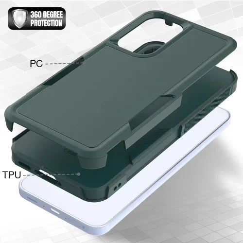 Miniatura 93 de Jeylly Compatible con Samsung Galaxy A22 5G Funda, Funda Samsung A22 5G con 2pcs protectores de pantalla de vidrio templado