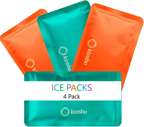 Miniatura 6 de kinsho Bolsa de hielo para niños, bolsa y cajas Bento, bolsas delgadas suaves reutilizables y congelables para viajes, escuela, trabajo