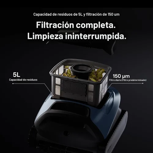 Miniatura 7 de Beatbot Sora 30 Aspiradora de piscina, limpieza de pisos, paredes, línea de agua y plataforma, 6800 GPH de potencia, estacionamiento inteligente