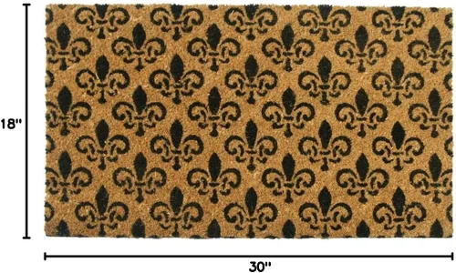 Miniatura 2 de Rubber-Cal St. Germaine Fleur de Lis - Tapete para puerta, 18 x 30 pulgadas